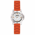 Unisex La Playa Sporty Watch W/ Orange Polyurethane Strap
